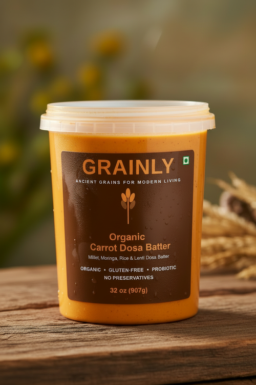 Organic Carrot Dosa Batter